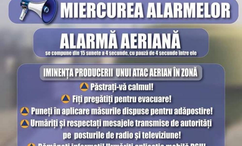 Alarmele vor suna din nou, azi