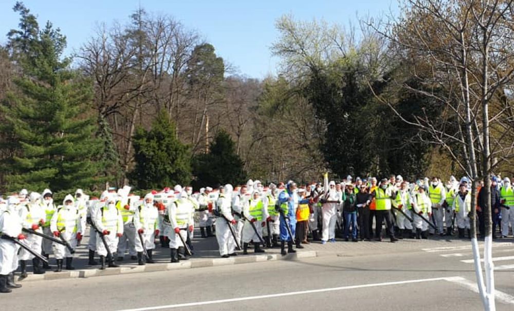 Acțiune de dezinfecție inițiată de primăria municipiului Râmnicu Vâlcea!