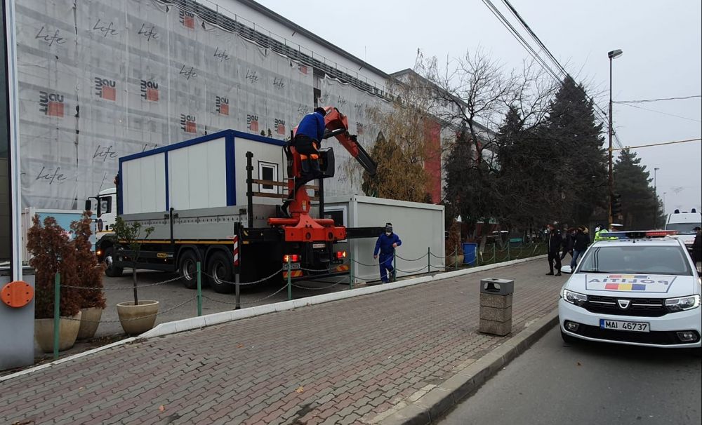 Alte două containere modulare pentru spitalele din Caracal şi Slatina