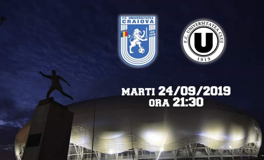 FC U Craiova - U Cluj: Biletele la meciul Știintei din Cupa României se pot cumpăra și online