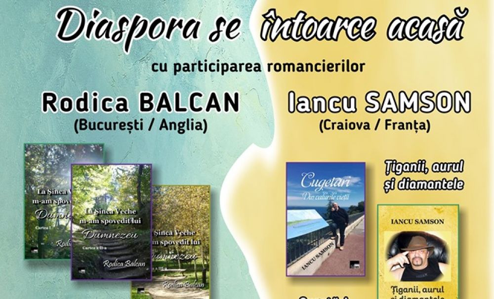 Diaspora se întoarce acasă - doi romancieri din exil își lansează cărțile la Muzeul de Artă din Craiova 