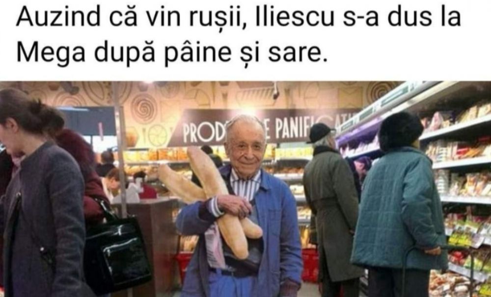 Ion Iliescu, președintele de onoare al PSD, cu pâine și sare pentru ruși 