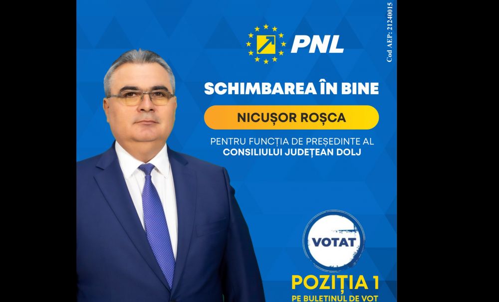 Nicușor Roșca: Candidații PNL Dolj sunt o echipă de profesioniști experimentați și dedicați care au ca prioritate bunăstarea și dezvoltarea județului Dolj