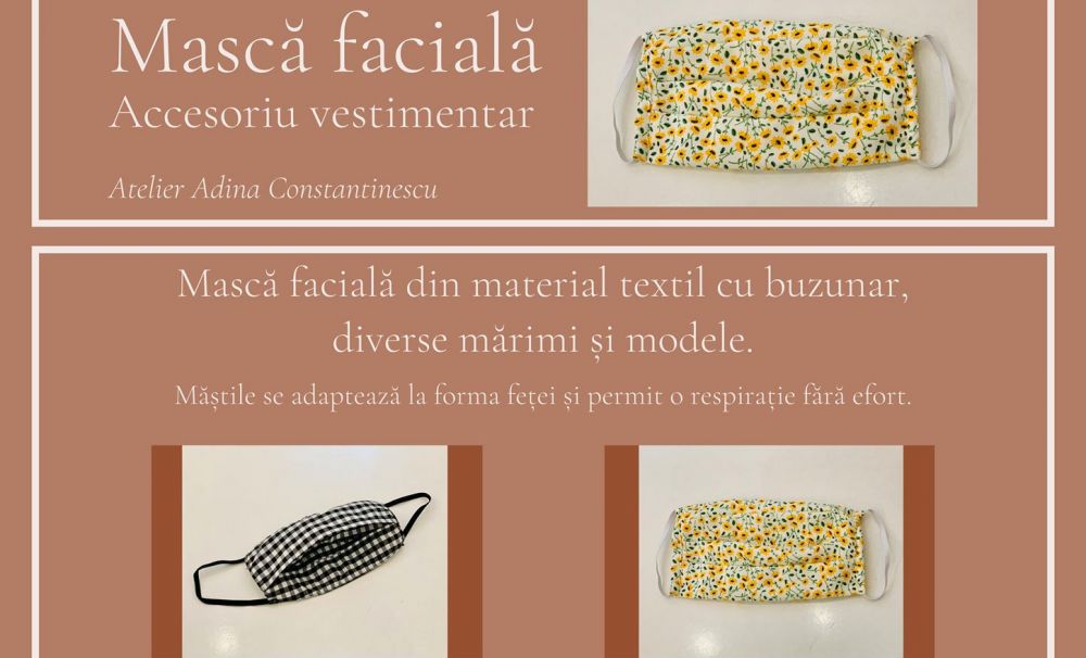 O creatoare demodă lansează propria linie de măști de protecție pentru față