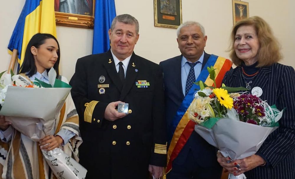 Oficiali ai Statului Major al Forţelor Navale, la Calafat