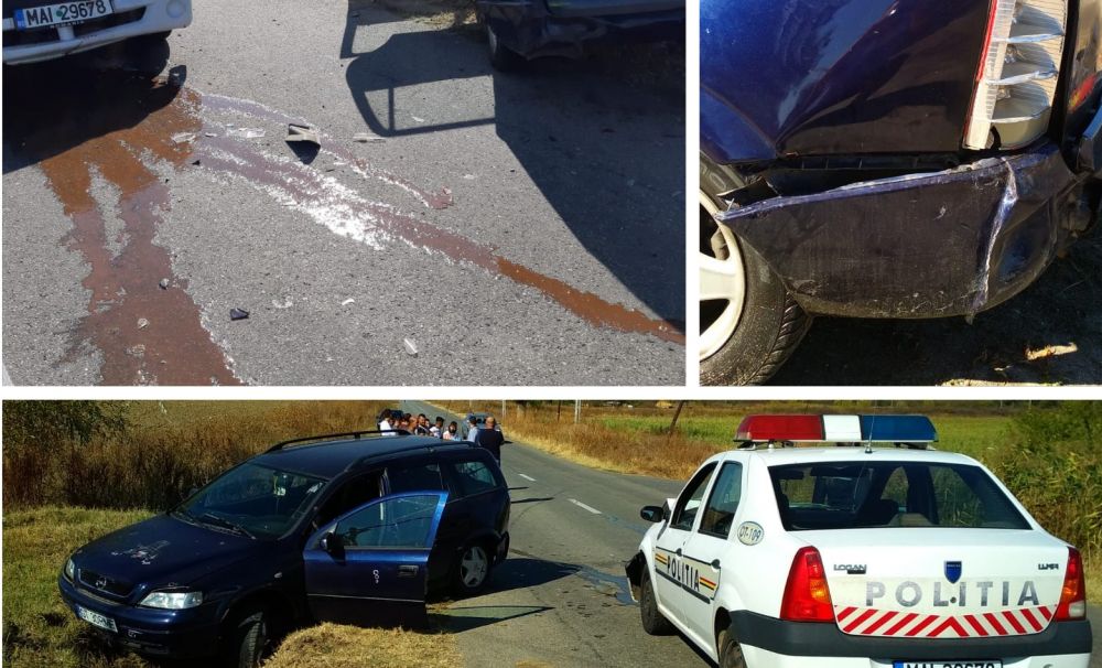 Polițiștii care au urmărit și oprit șoferul beat și fără permis, anchetați și puși să repare Loganul accidentat