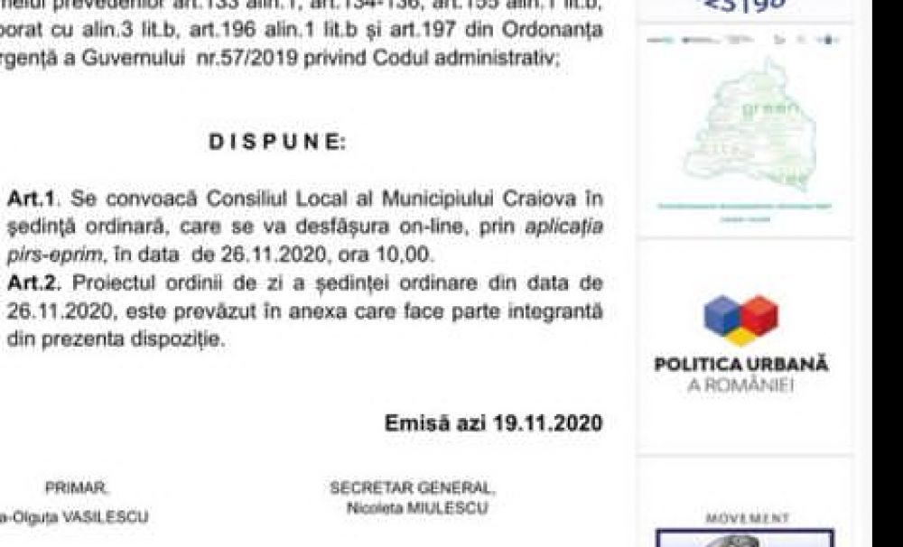 Primarul Craiovei, Olguța Vasilescu, vrea ședință online, dar deschide Târg de Crăciun în plină pandemie!