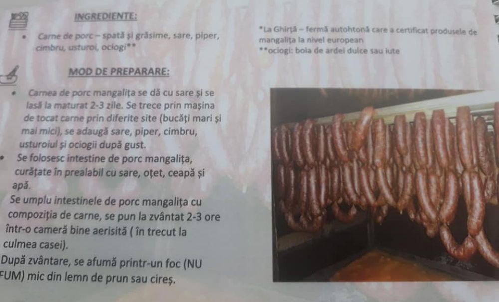 Produsele din carne de mangaliţă, în Cartea Culinară a oraşului Dăbuleni