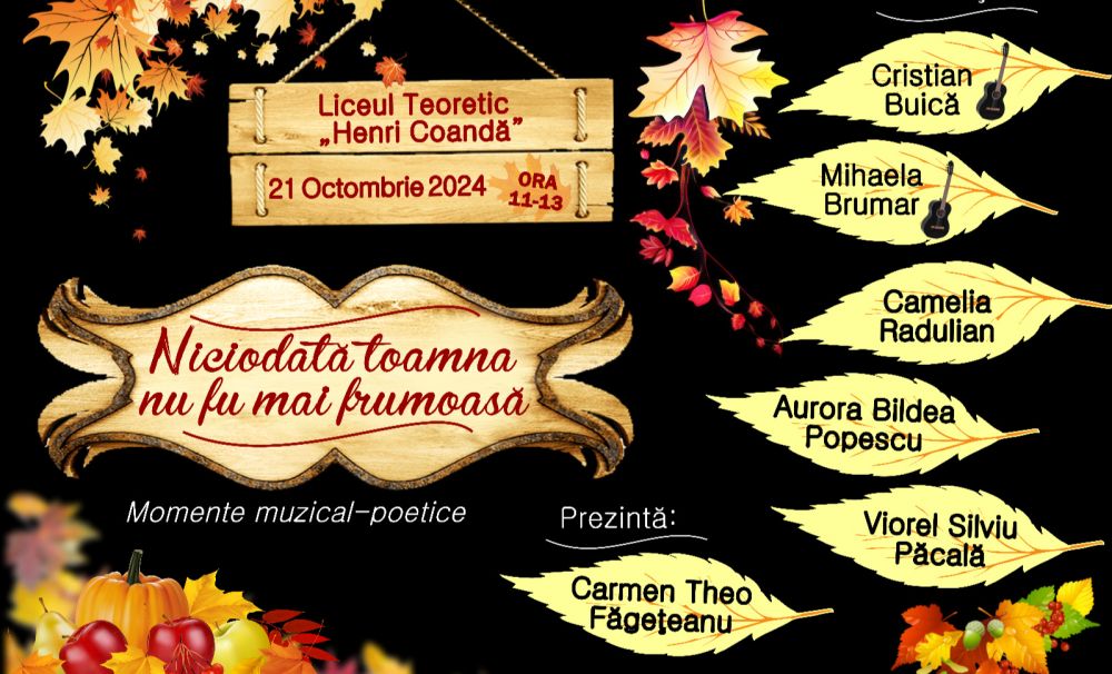 Școala altfel, program altfel la Liceul Teoretic Henri Coandă Craiova: Niciodată toamna nu fu mai frumoasă