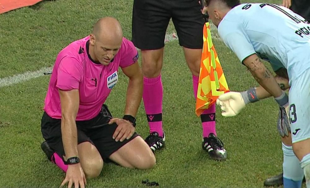UEFA va lua decizii dure după rănirea arbitrului la meciul CSU Craiova - Honved