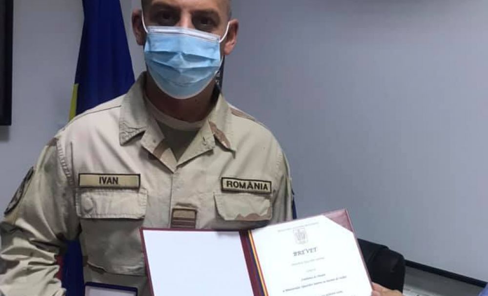 Un jandarm mehedințean a primit Emblema de onoare a Ministerului Afacerilor Interne cu însemne de război